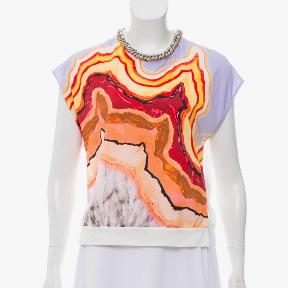 3.1 Phillip Lim Embellished Printed Top